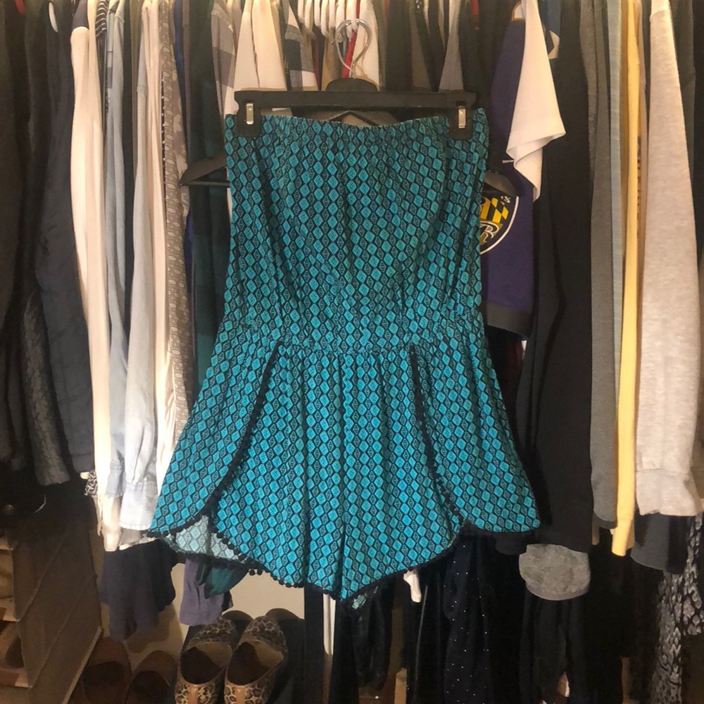 Pattern Strapless Romper